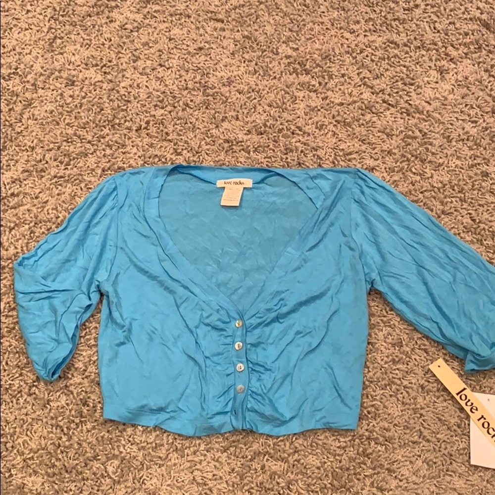 NEW Juniors Cropped Cardigan Medium